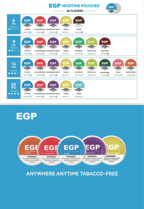 EGP Nicotine Pouches (Pack of 5) Vape Club UK