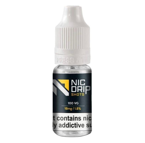 NIC DRIP - 100VG - 18MG - NICOTINE SHOT - BOX OF 120 Vape Club UK