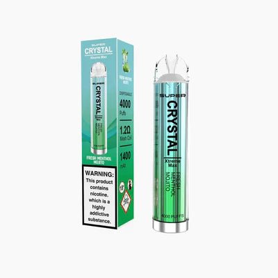 Super Crystal Xtreme Max 4000 Disposable Vape Pod Vape Club UK