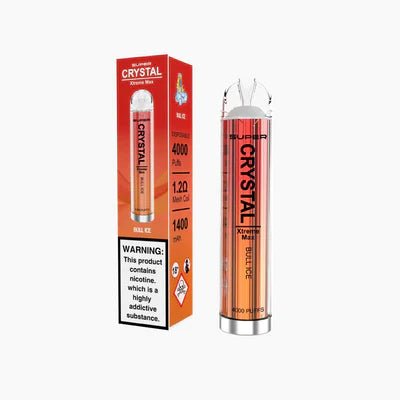 Super Crystal Xtreme Max 4000 Disposable Vape Pod Vape Club UK