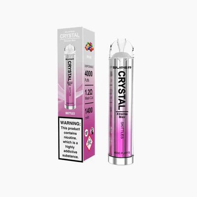 Super Crystal Xtreme Max 4000 Disposable Vape Pod Vape Club UK