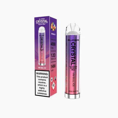 Super Crystal Xtreme Max 4000 Disposable Vape Pod Vape Club UK