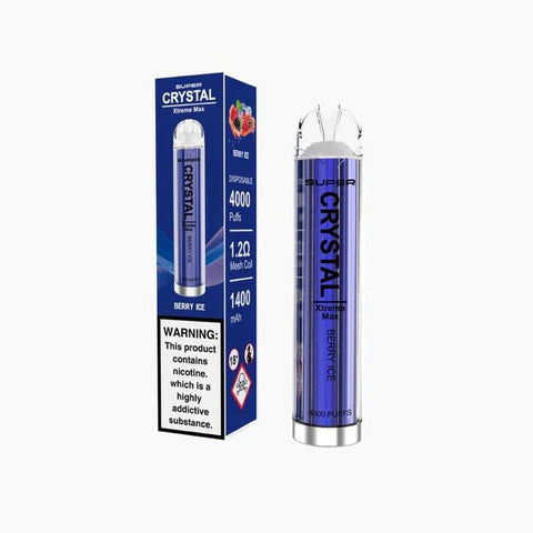 Super Crystal Xtreme Max 4000 Disposable Vape Pod Vape Club UK