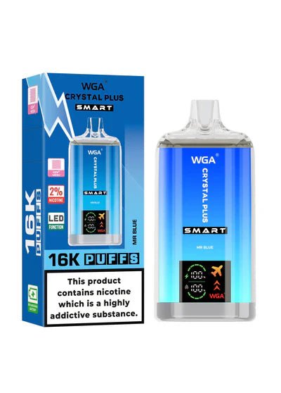 WGA Crystal Plus Smart 16000+ Puffs Disposable Vape (Box of 10) Vape Club UK