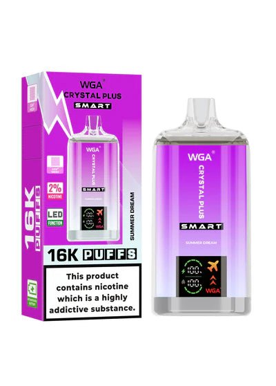 WGA Crystal Plus Smart 16000+ Puffs Disposable Vape (Box of 10) Vape Club UK