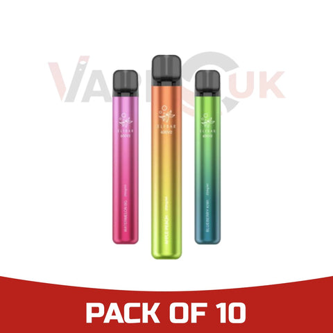 Elf Bar V2 600 Disposable Vape Puff Pod Box of 10 vapeclubuk.co.uk