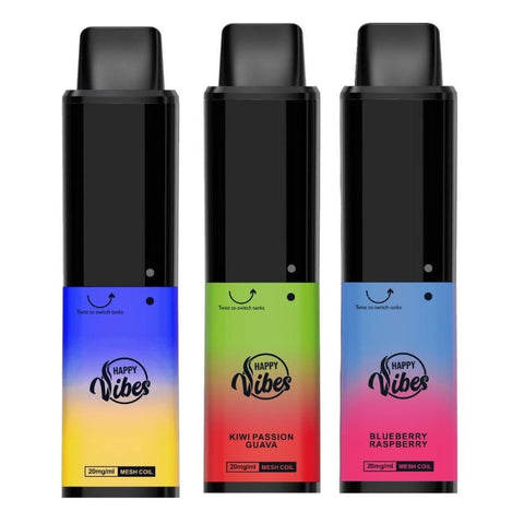 Happy Vibes Twist 2400 Disposable Vape Pod Kit Pack of 10 Vape Club UK