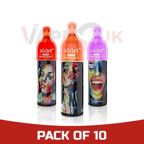 RandM Paradise 10,000 Puffs Disposable Vape - Pack of 10 vapeclubuk.co.uk